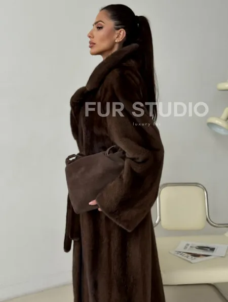 Длинная норковая шуба - фото 2