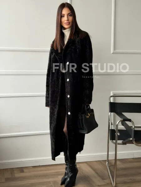 Дубленка из натуральной овчины астраган - фото 10