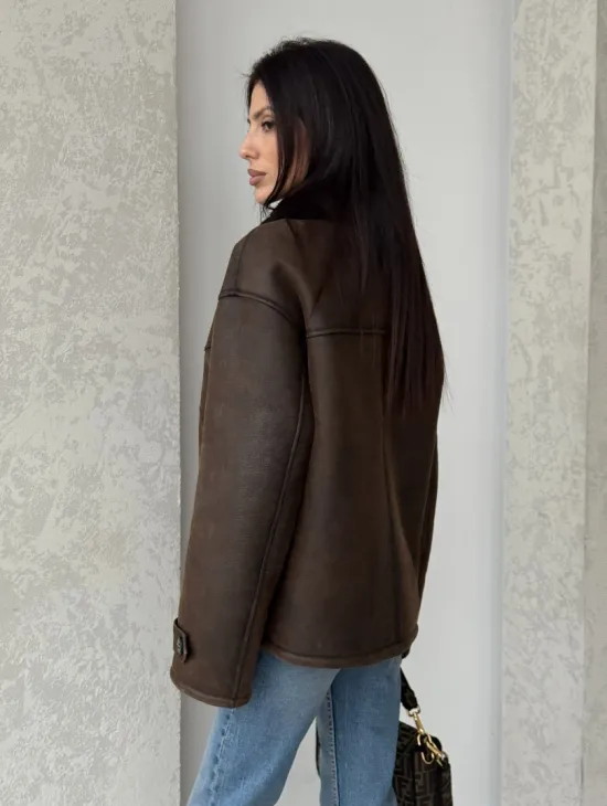 Молодежная куртка - дубленка 