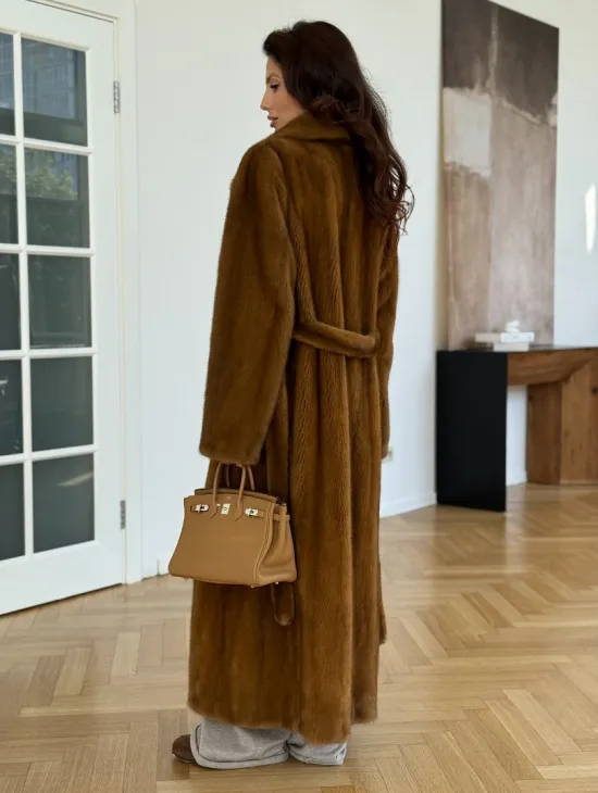 Шуба норковая золотая - фото 4