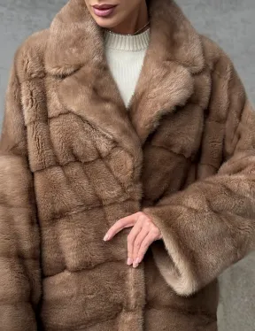 Норковая автоледи - цвет пастель - фото 1