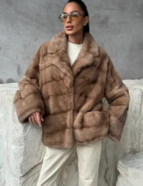 Норковая автоледи - цвет пастель - фото 6