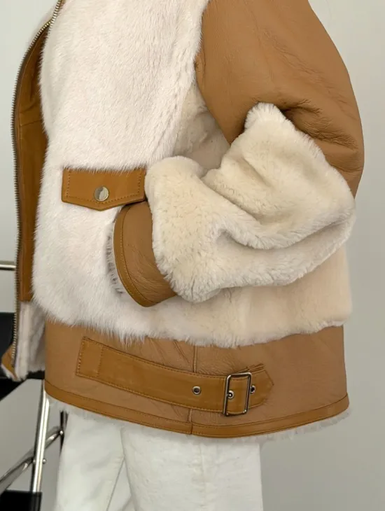 Комбинированная дубленка из норки и овчины - фото 2