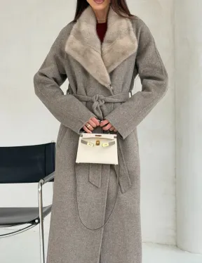 Пальто женское с норкой - фото 4