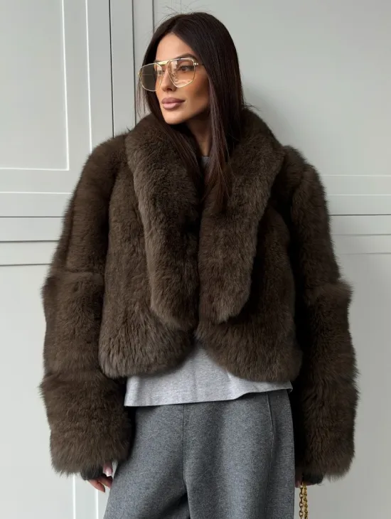 Кроп-шуба из меха песца - фото 5