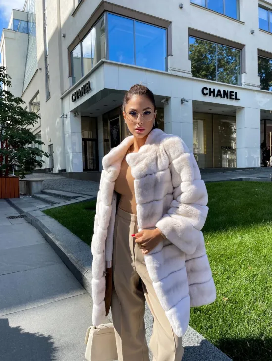 Шуба из кролика рекс - фото 1